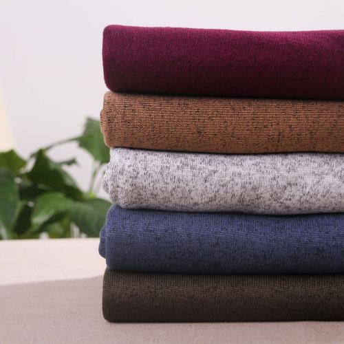 厂家直销 全涤阳离子毛线粗针绒布 秋冬休闲运动服装针织面料